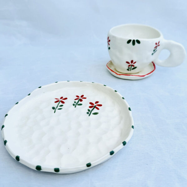 Assiette à dessert diamètre 15 cm "FLORAL" – Image 4