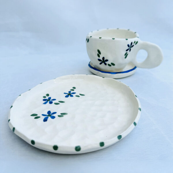 Assiette à dessert diamètre 15 cm "FLORAL" – Image 3
