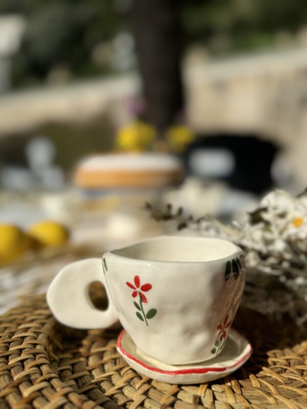 Set café Turc (Deux tasses et sous tasses) "FLORAL" – Image 6